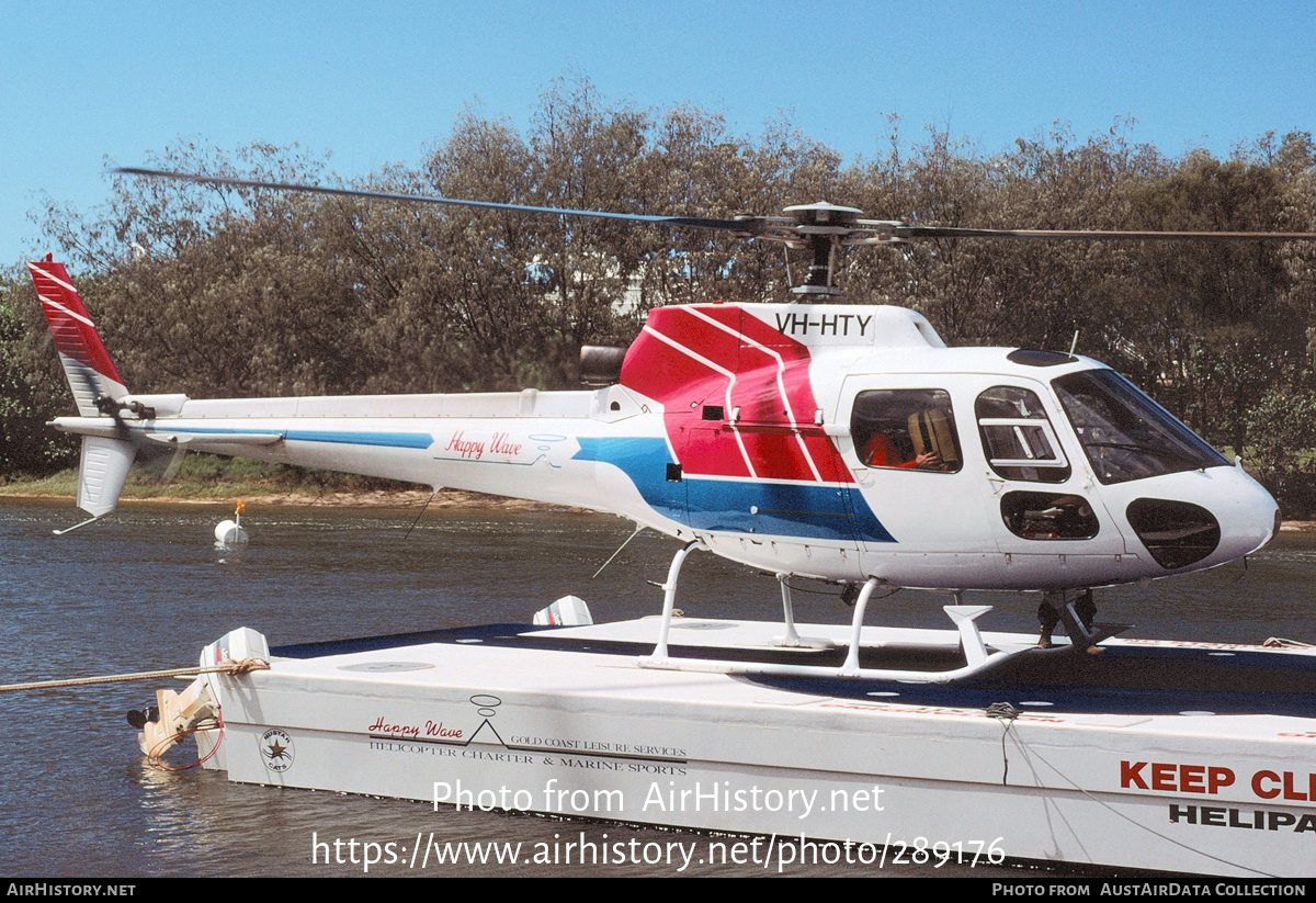 Aircraft Photo of VH-HTY | Aerospatiale AS-350BA Squirrel | Happy Wave Helicopter Services | AirHistory.net #289176