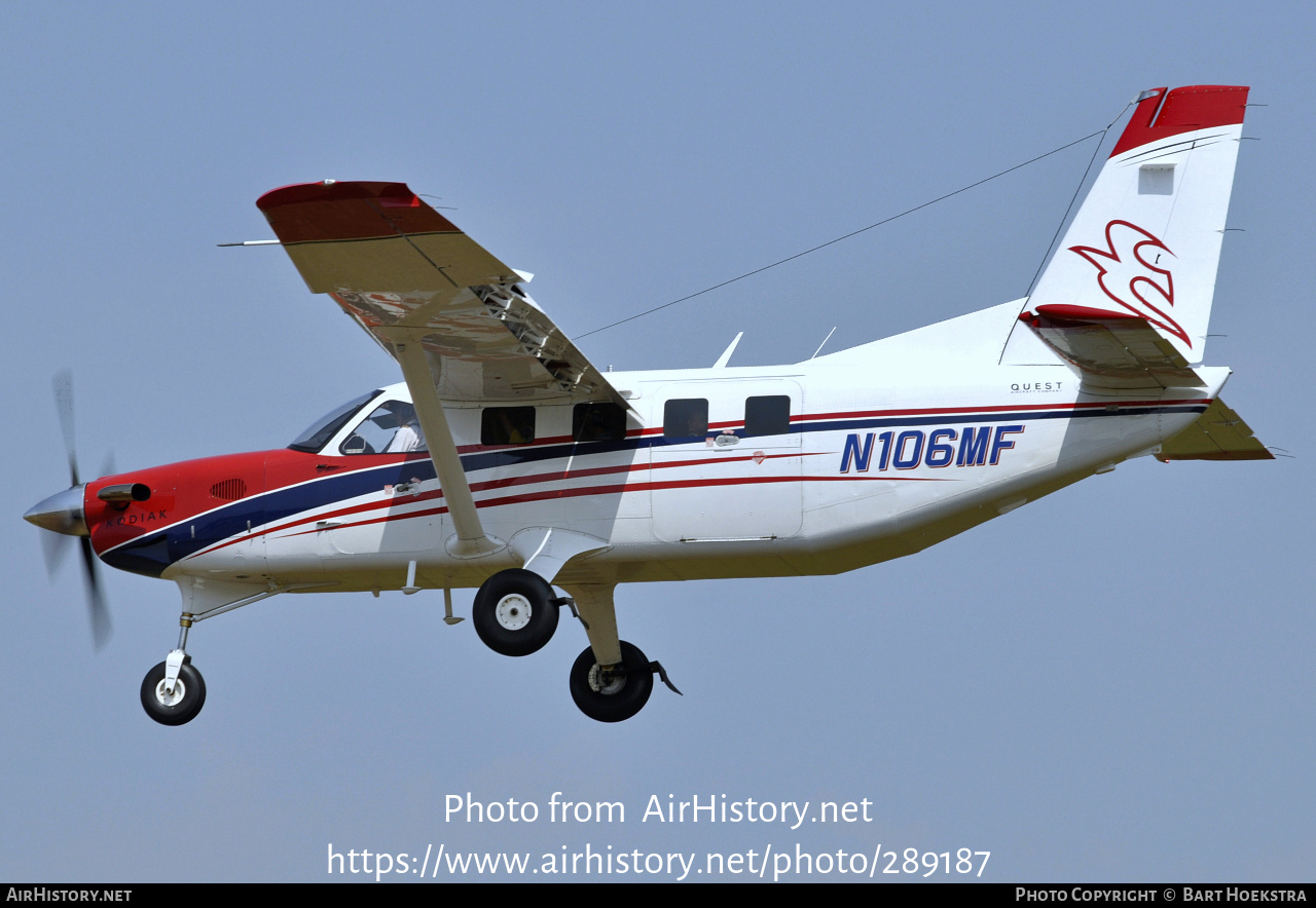 Aircraft Photo of N106MF | Quest Kodiak 100 | Mission Aviation Fellowship - MAF | AirHistory.net #289187