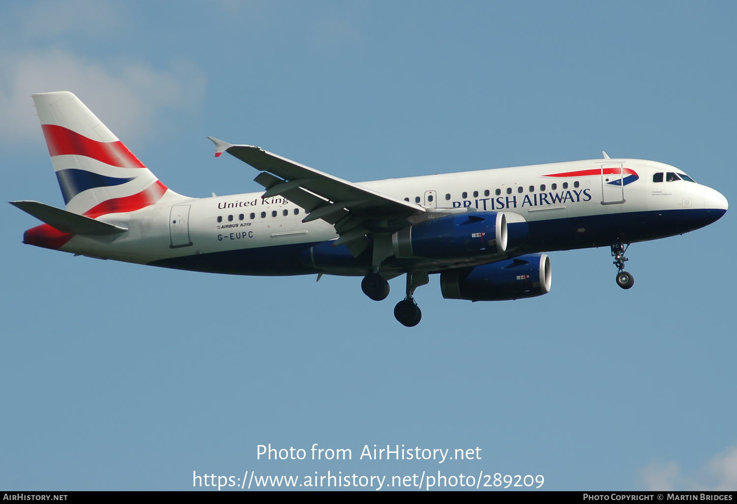 Aircraft Photo of G-EUPC | Airbus A319-131 | British Airways | AirHistory.net #289209