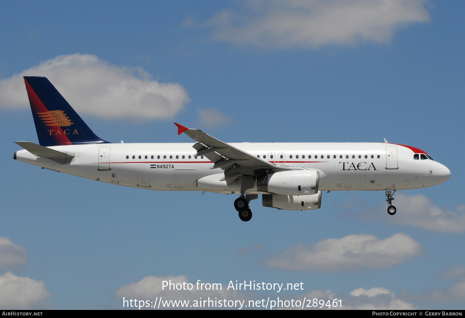 Aircraft Photo of N492TA | Airbus A320-233 | TACA - Transportes Aéreos Centro Americanos | AirHistory.net #289461