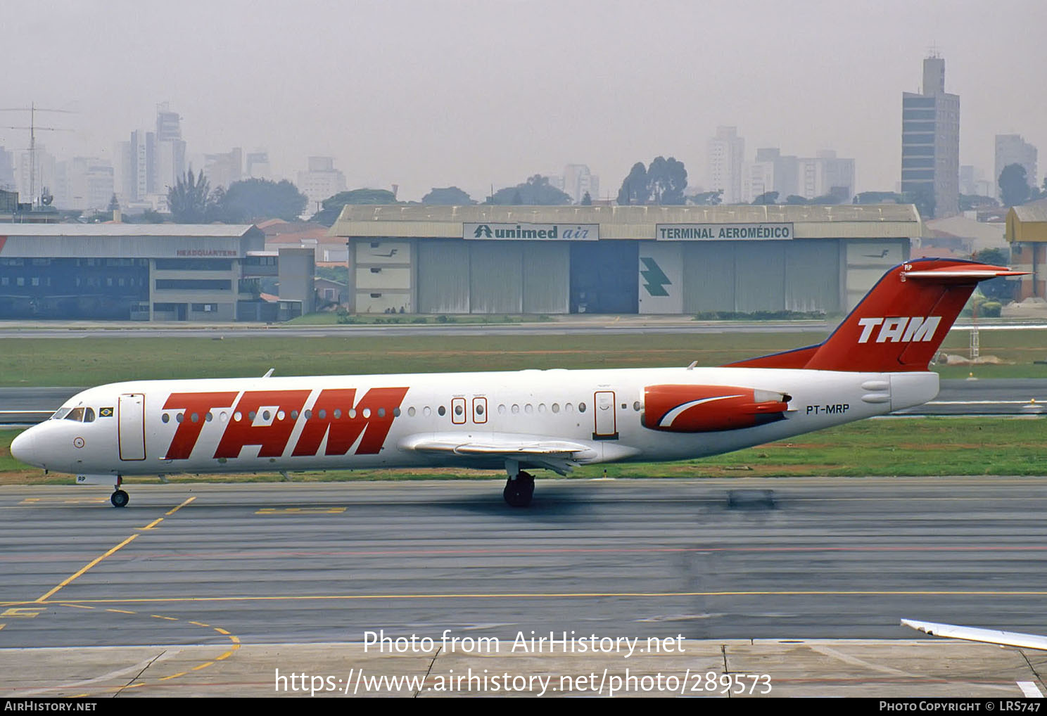 Aircraft Photo of PT-MRP | Fokker 100 (F28-0100) | TAM Linhas Aéreas | AirHistory.net #289573