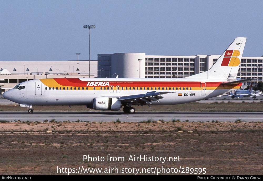 Aircraft Photo of EC-GPI | Boeing 737-46Q | Iberia | AirHistory.net #289595