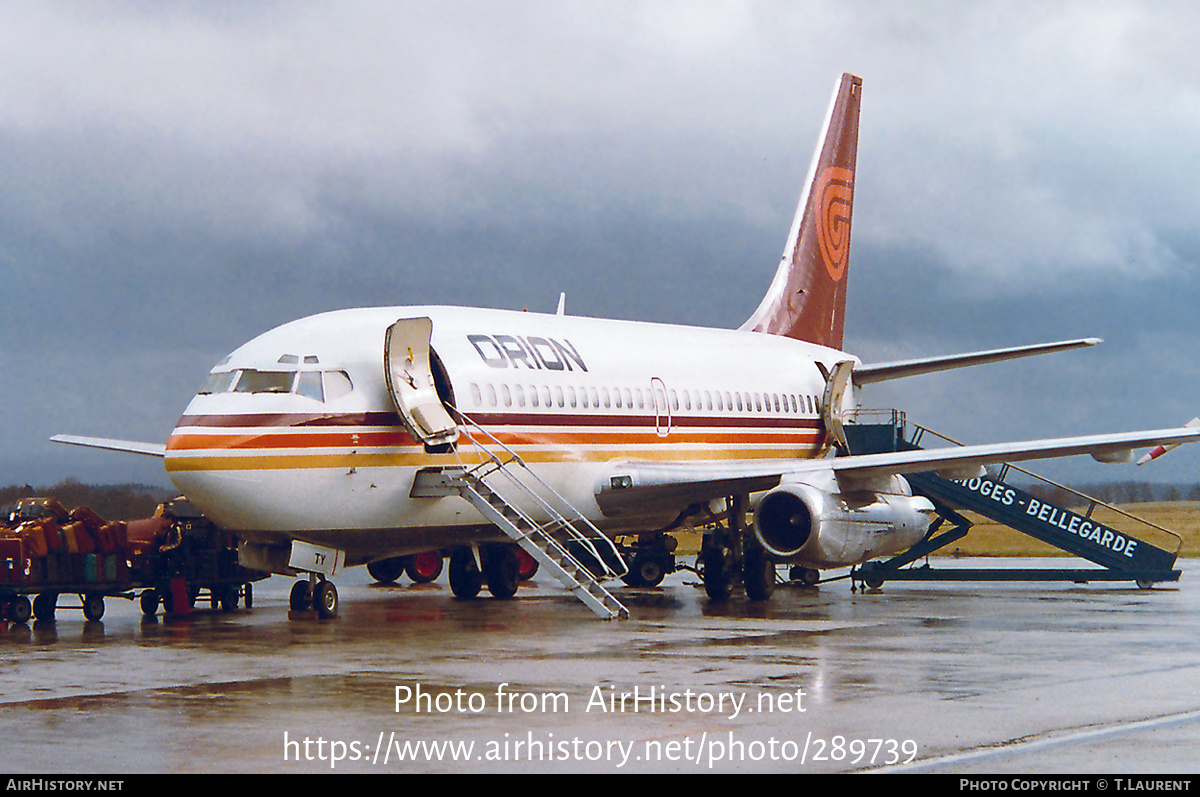 Aircraft Photo of G-BGTY | Boeing 737-2Q8/Adv | Orion Airways | AirHistory.net #289739