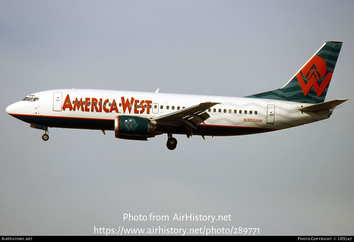 Aircraft Photo of N305AW | Boeing 737-3G7 | America West Airlines | AirHistory.net #289771