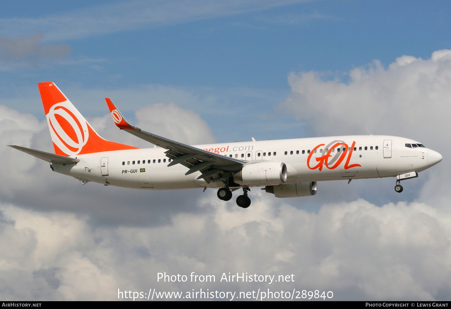 Aircraft Photo of PR-GUI | Boeing 737-8EH | GOL Linhas Aéreas | AirHistory.net #289840