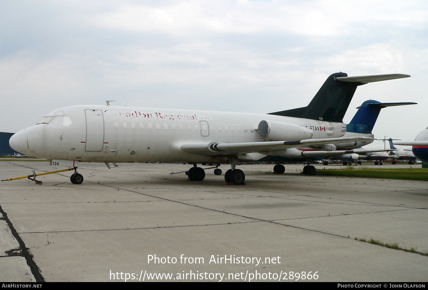 Aircraft Photo of C-FTAV | Fokker F28-1000 Fellowship | Canadian Regional Airlines | AirHistory.net #289866