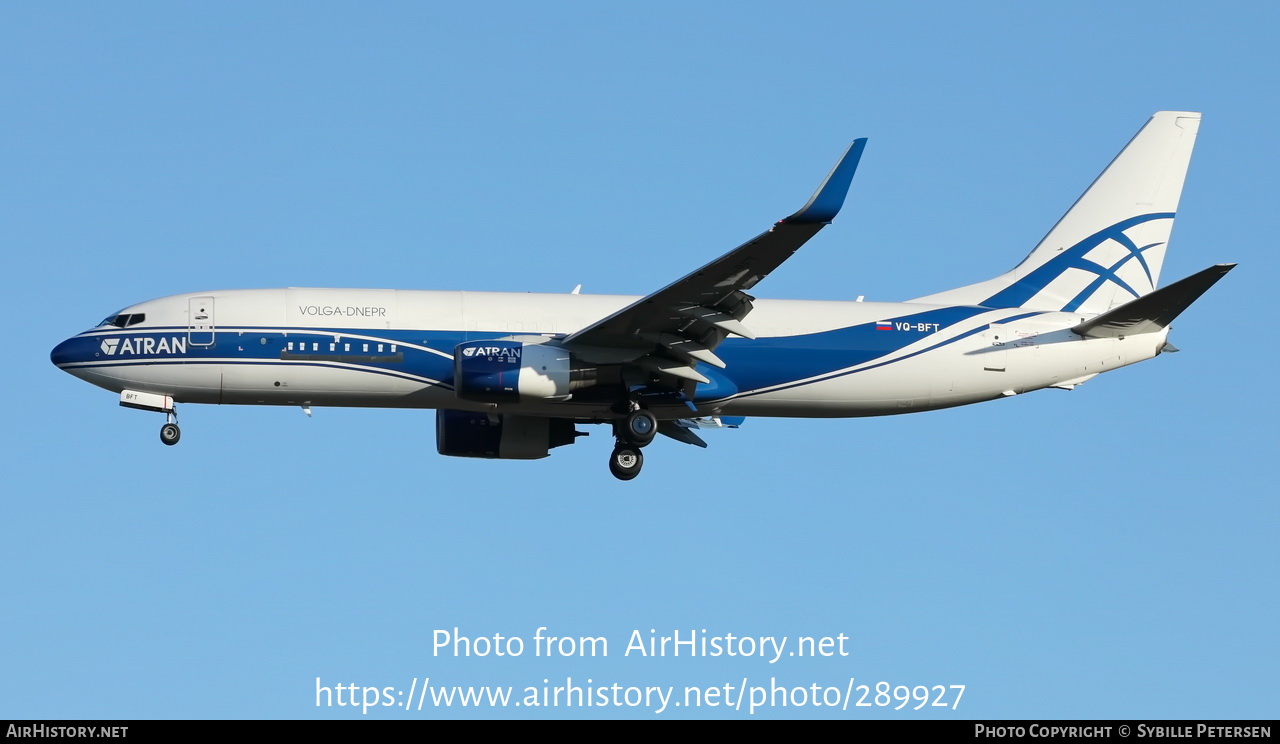 Aircraft Photo of VQ-BFT | Boeing 737-86N/BCF | Atran Cargo Airlines | AirHistory.net #289927