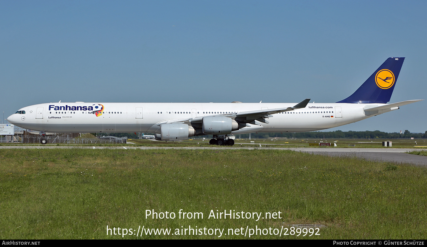 Aircraft Photo of D-AIHQ | Airbus A340-642 | Lufthansa | AirHistory.net #289992