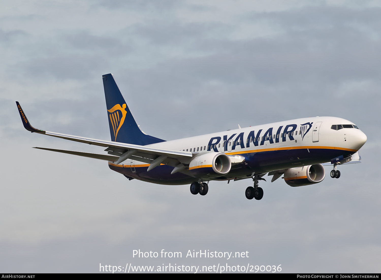 Aircraft Photo of EI-FRJ | Boeing 737-8AS | Ryanair | AirHistory.net #290036