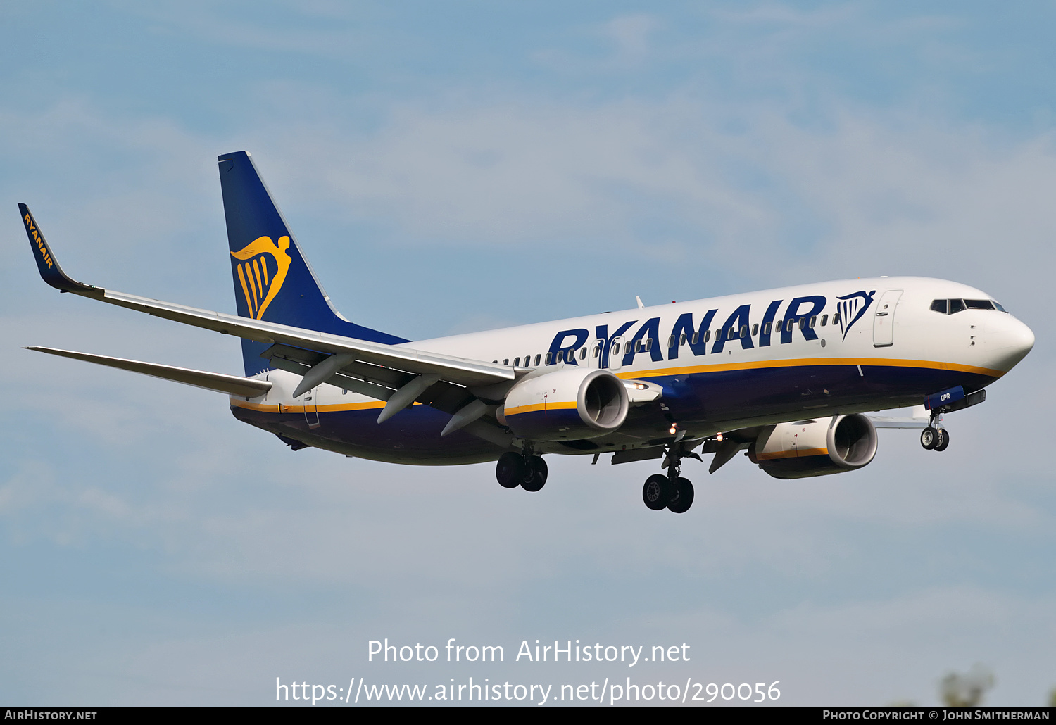 Aircraft Photo of EI-DPR | Boeing 737-8AS | Ryanair | AirHistory.net #290056