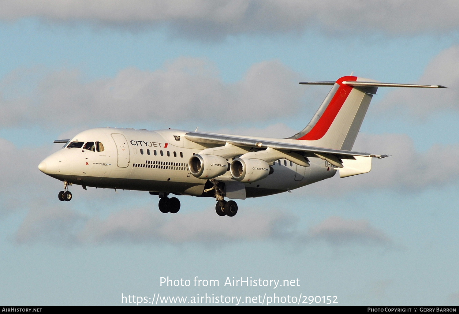 Aircraft Photo of EI-WXA | BAE Systems Avro 146-RJ85 | CityJet | AirHistory.net #290152