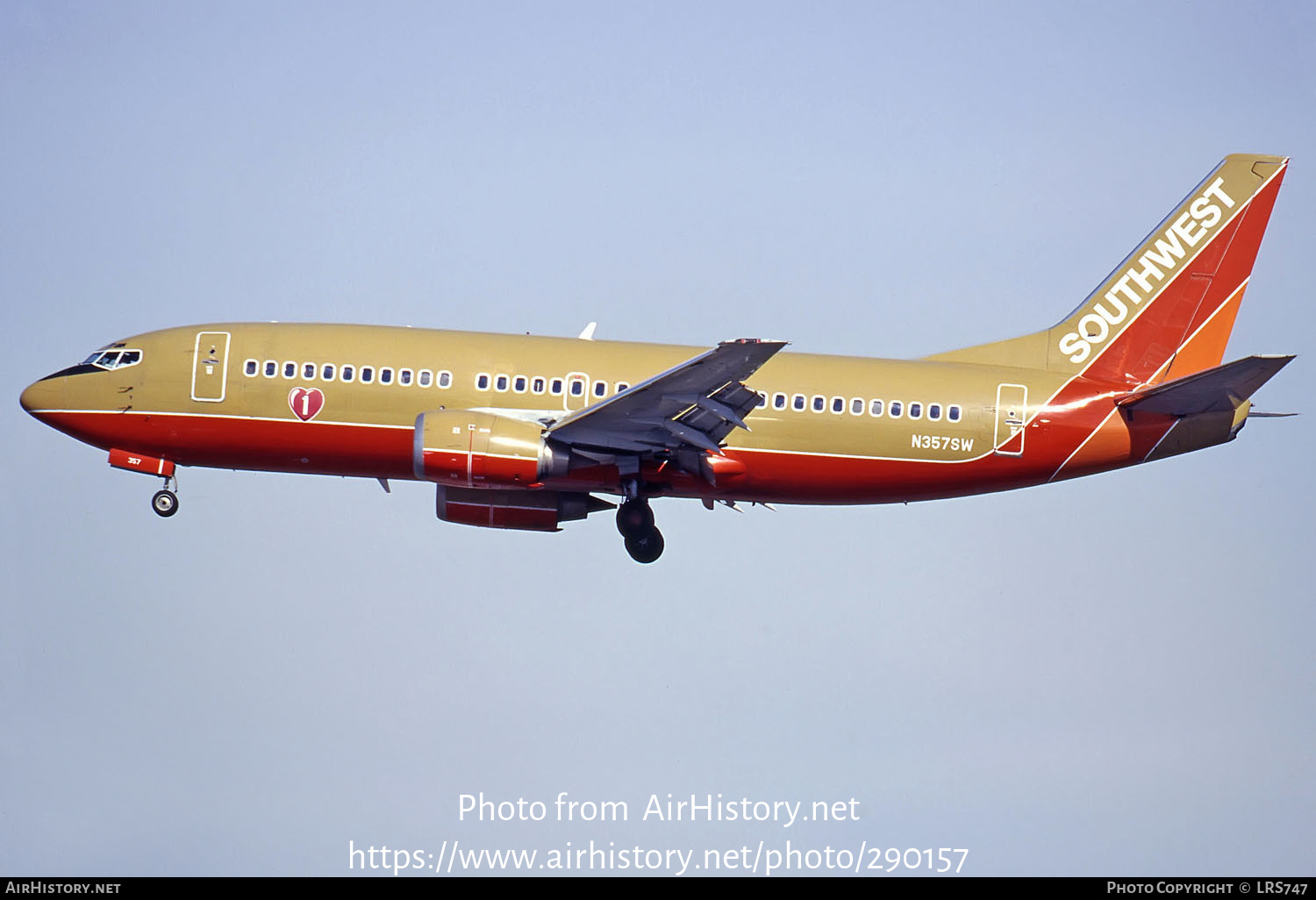 Aircraft Photo of N357SW | Boeing 737-3H4 | Southwest Airlines | AirHistory.net #290157