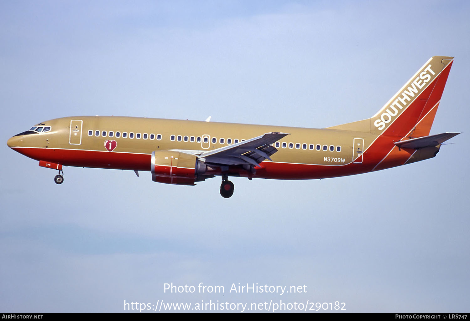 Aircraft Photo of N370SW | Boeing 737-3H4 | Southwest Airlines | AirHistory.net #290182