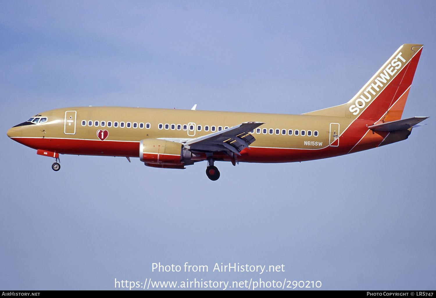 Aircraft Photo of N615SW | Boeing 737-3H4 | Southwest Airlines | AirHistory.net #290210