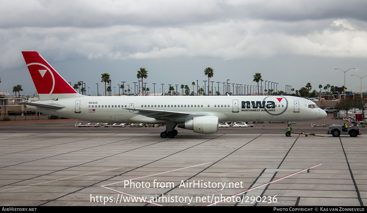 Aircraft Photo of N514US | Boeing 757-251 | Northwest Airlines | AirHistory.net #290236