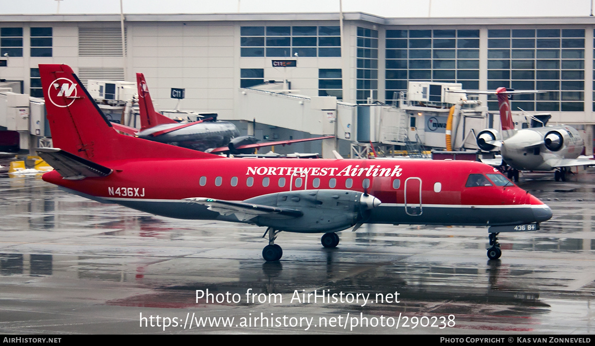 Aircraft Photo of N436XJ | Saab 340B/Plus | Northwest Airlink | AirHistory.net #290238