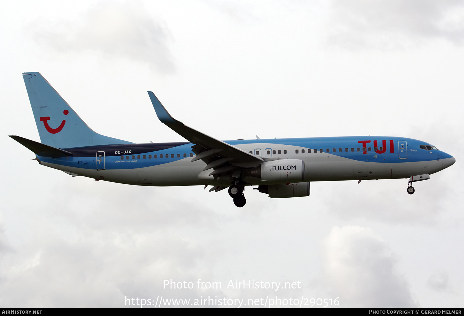 Aircraft Photo of OO-JAQ | Boeing 737-8K5 | TUI | AirHistory.net #290516