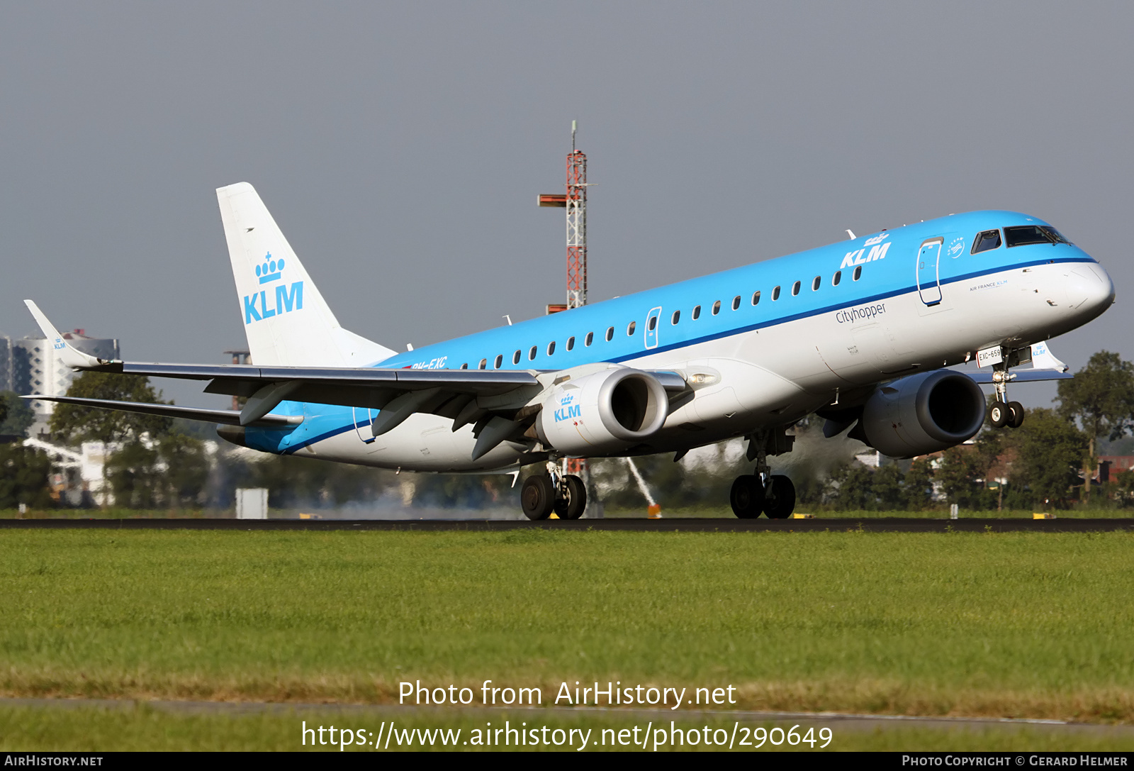 Aircraft Photo of PH-EXC | Embraer 190STD (ERJ-190-100STD) | KLM Cityhopper | AirHistory.net #290649