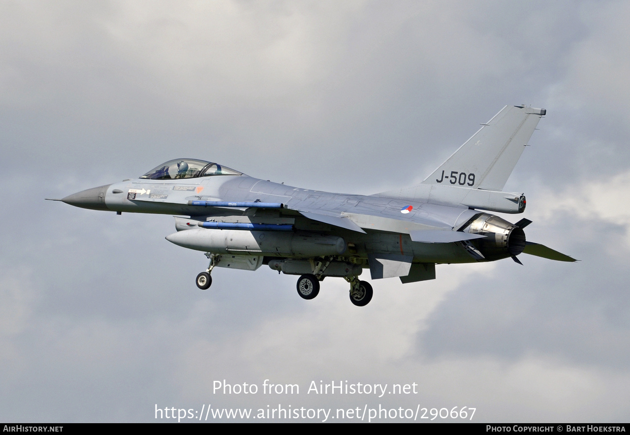 Aircraft Photo of J-509 | General Dynamics F-16AM Fighting Falcon | Netherlands - Air Force | AirHistory.net #290667