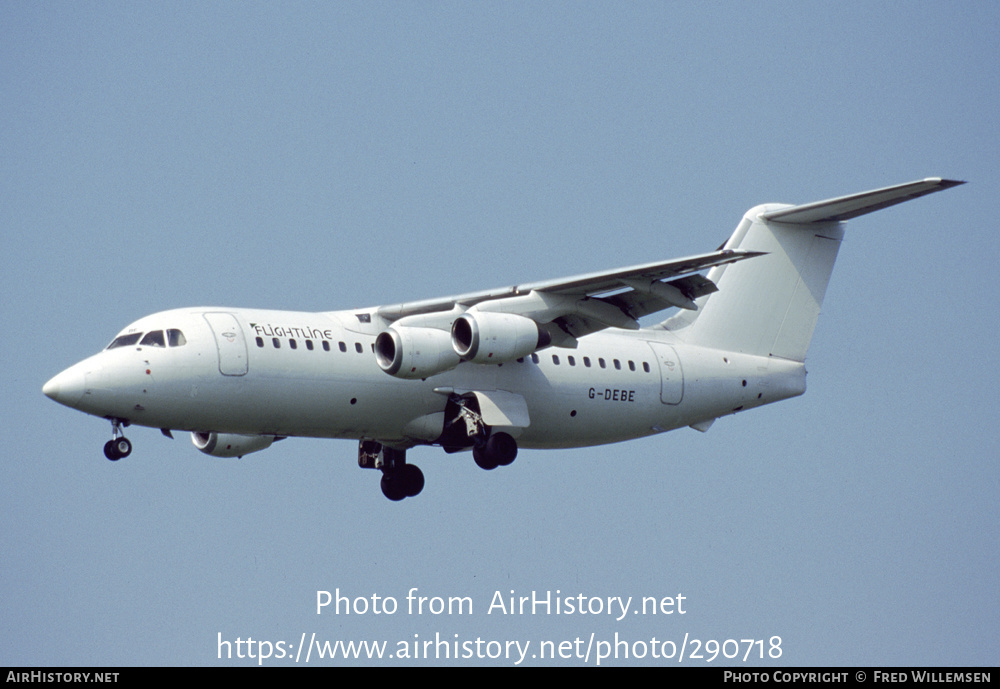 Aircraft Photo of G-DEBE | British Aerospace BAe-146-200 | Flightline | AirHistory.net #290718