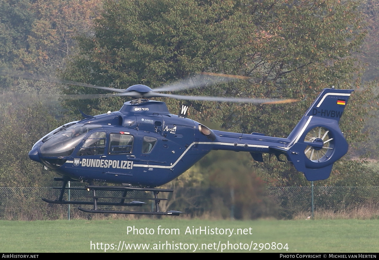 Aircraft Photo of D-HVBW | Eurocopter EC-135T-2+ | Bundespolizei | AirHistory.net #290804