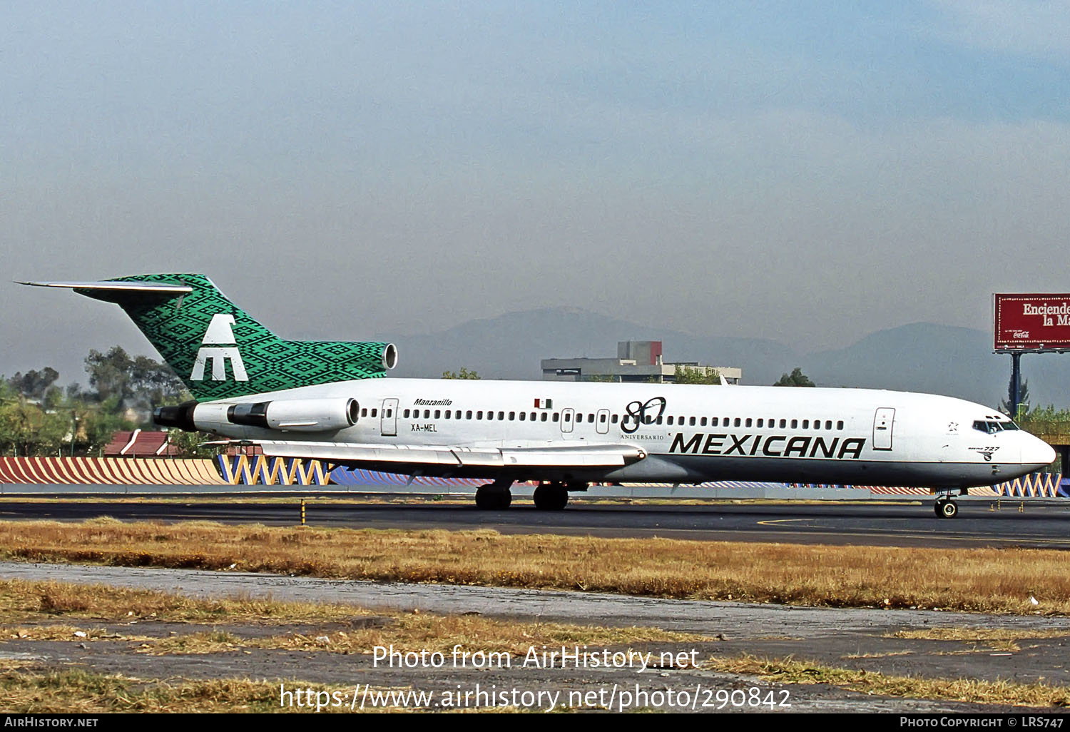 Aircraft Photo of XA-MEL | Boeing 727-264/Adv | Mexicana | AirHistory.net #290842