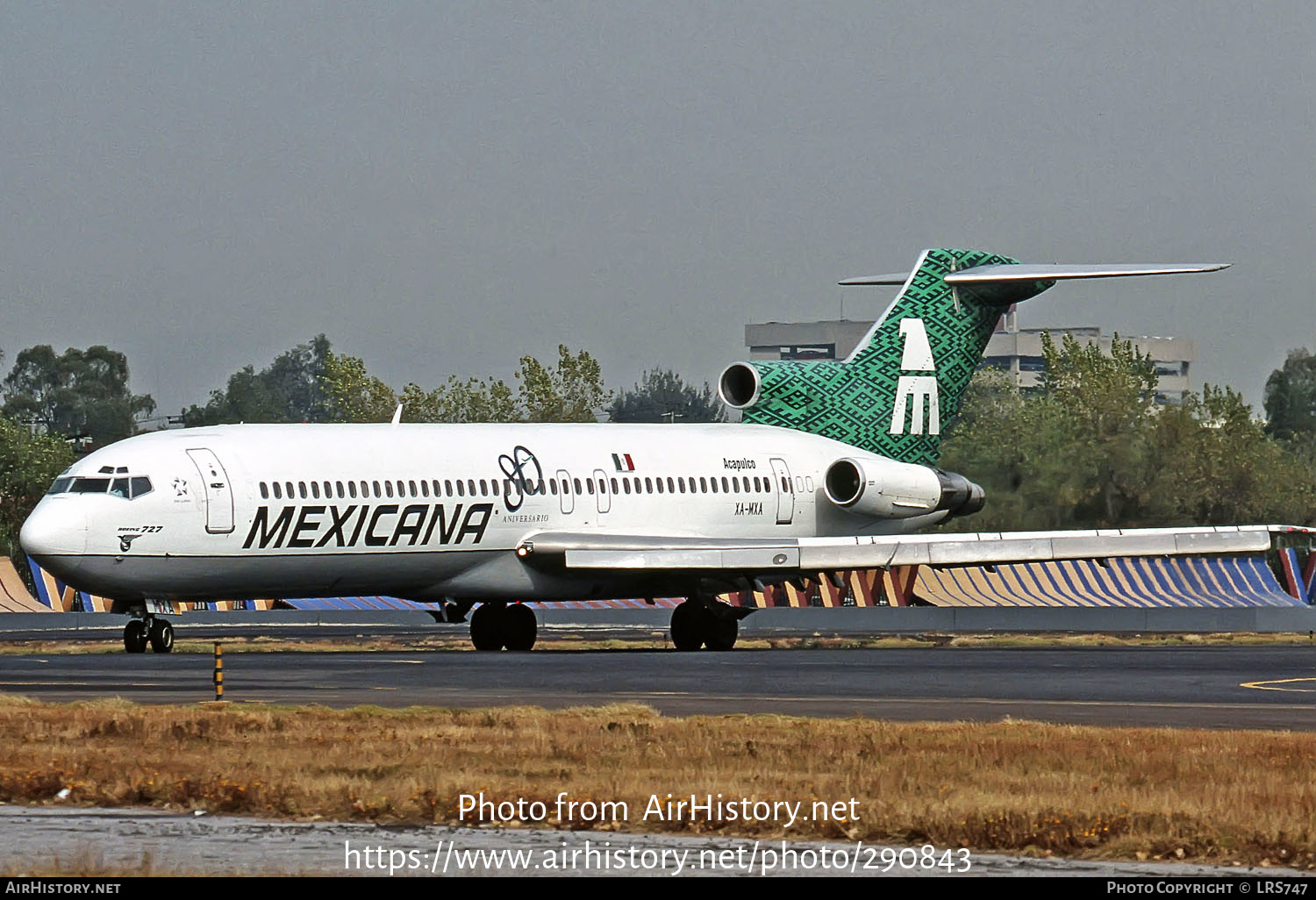 Aircraft Photo of XA-MXA | Boeing 727-264/Adv | Mexicana | AirHistory.net #290843