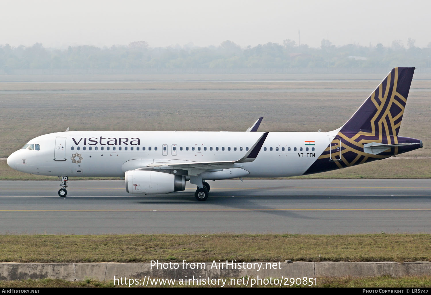 Aircraft Photo of VT-TTM | Airbus A320-232 | Vistara | AirHistory.net #290851