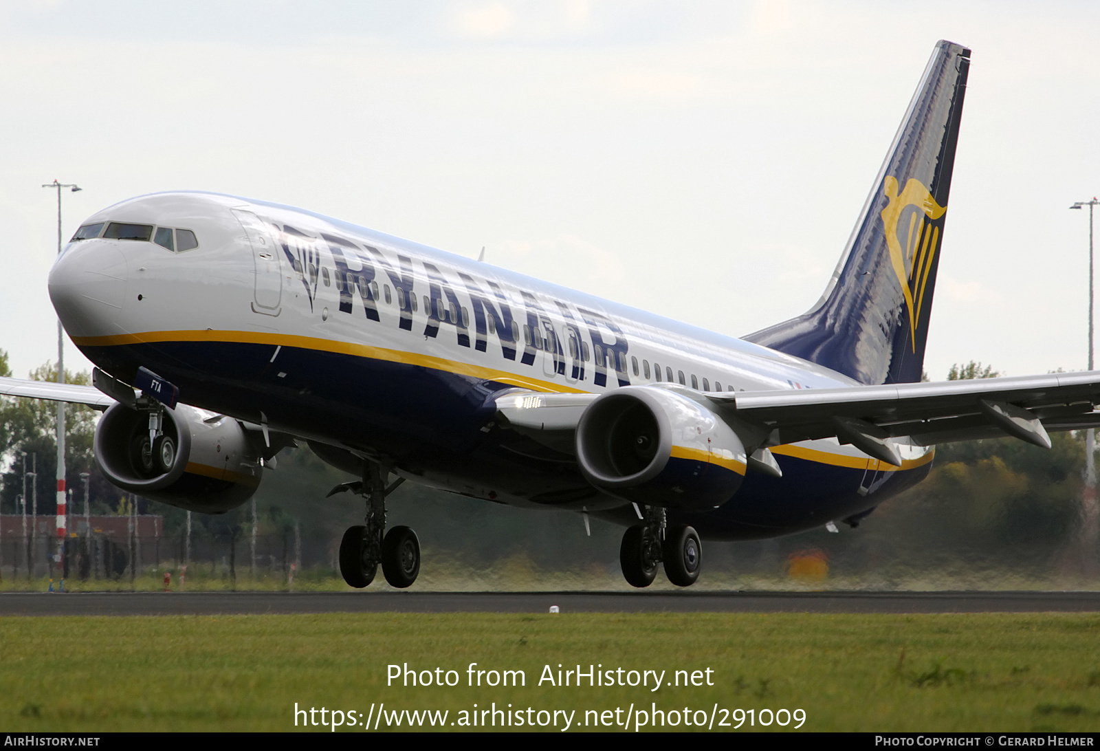 Aircraft Photo of EI-FTA | Boeing 737-800 | Ryanair | AirHistory.net #291009