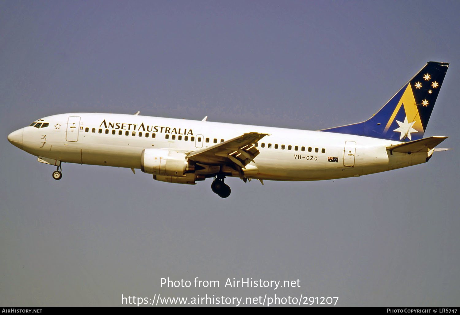 Aircraft Photo of VH-CZC | Boeing 737-377 | Ansett Australia | AirHistory.net #291207