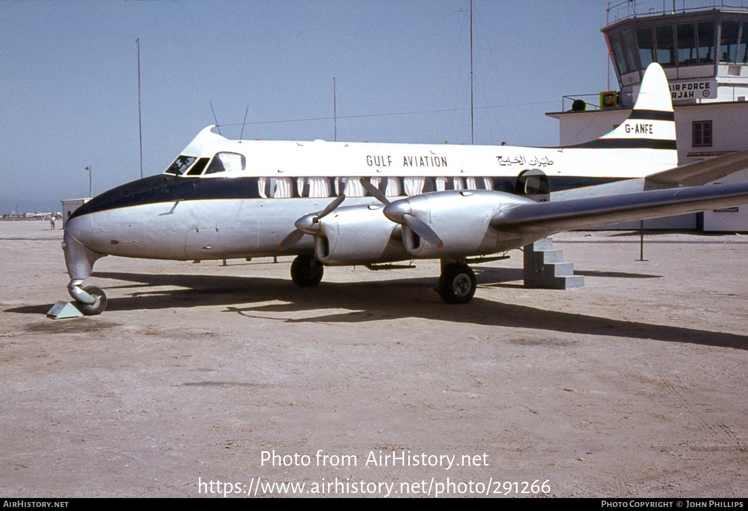 Aircraft Photo of G-ANFE | De Havilland D.H. 114 Heron 2 | Gulf Aviation | AirHistory.net #291266