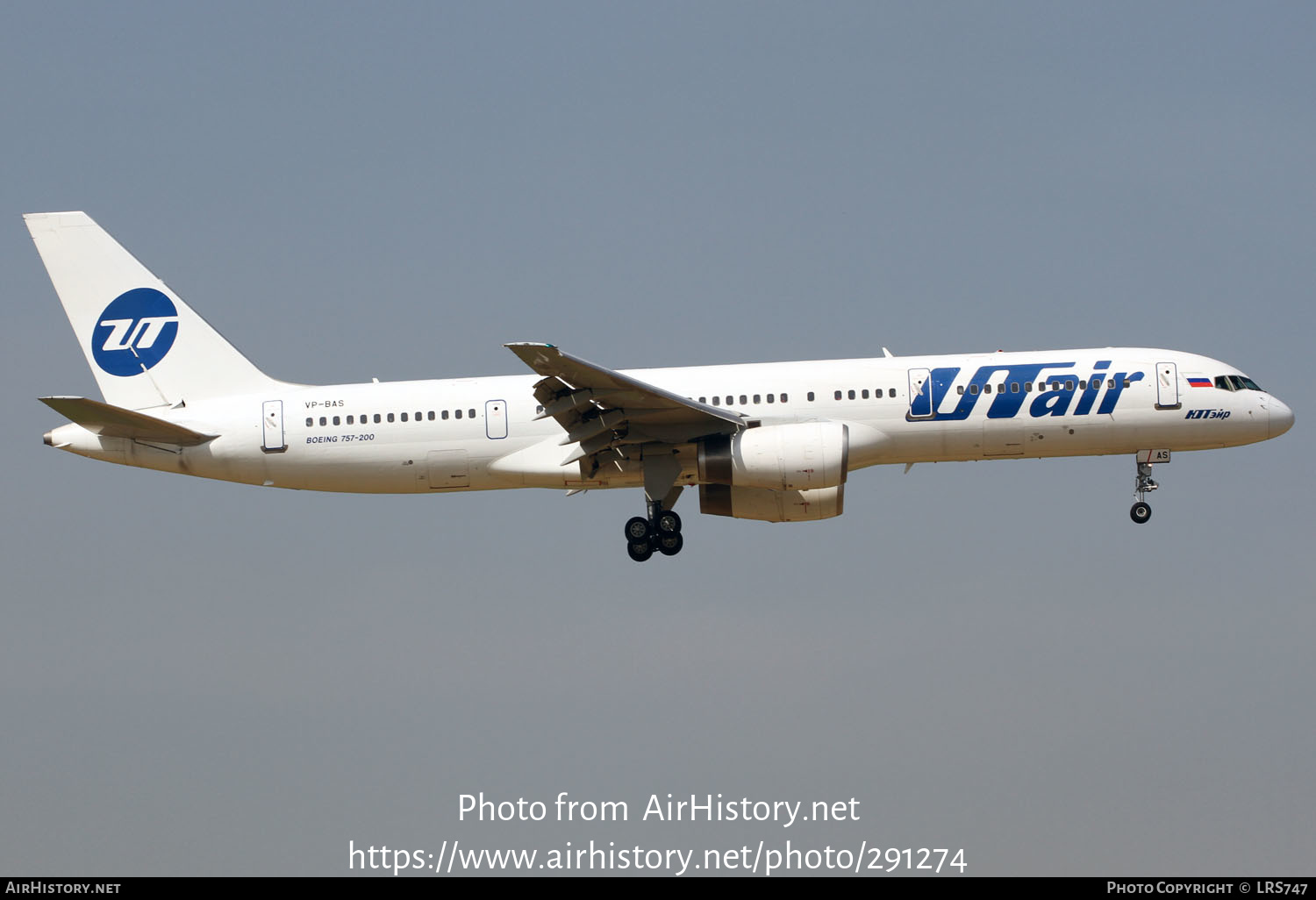 Aircraft Photo of VP-BAS | Boeing 757-28A | UTair | AirHistory.net #291274