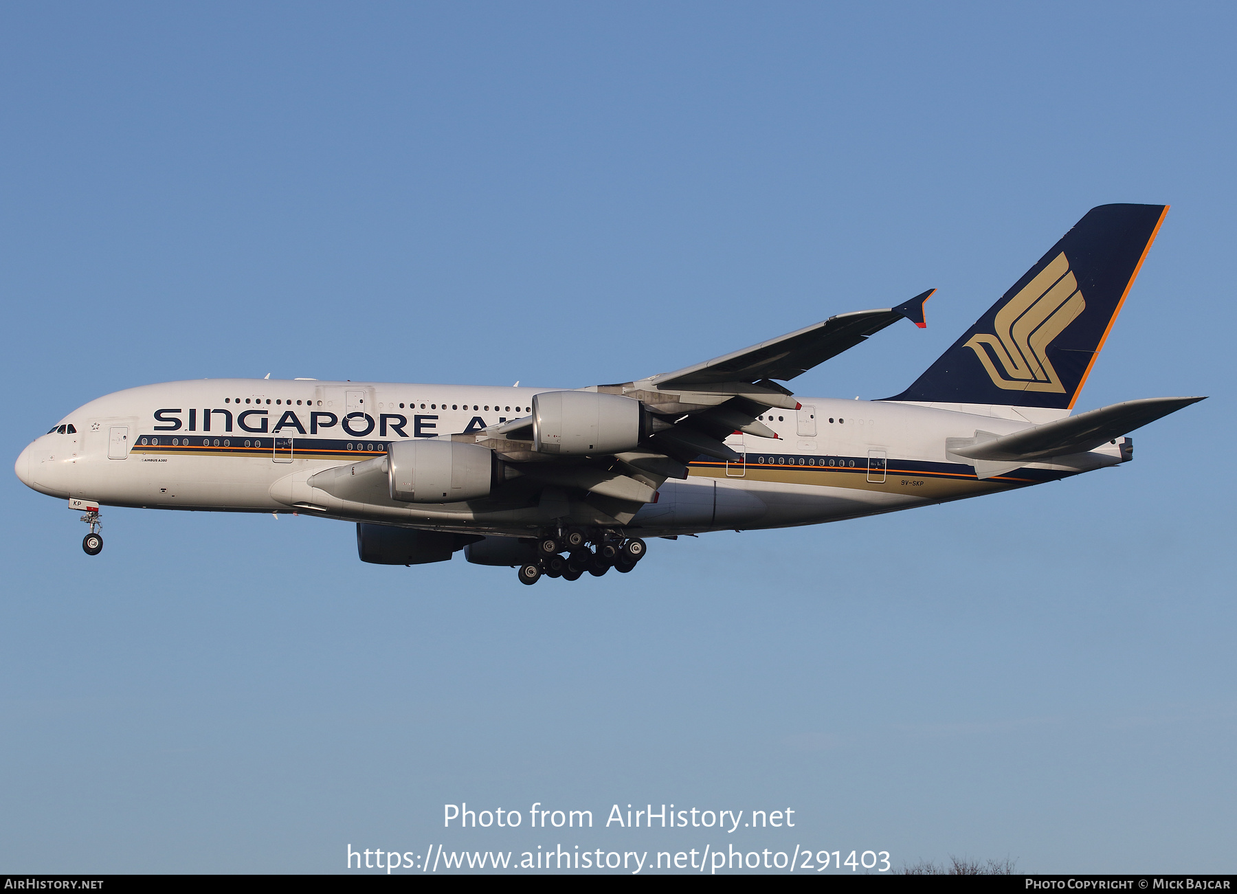 Aircraft Photo of 9V-SKP | Airbus A380-841 | Singapore Airlines | AirHistory.net #291403