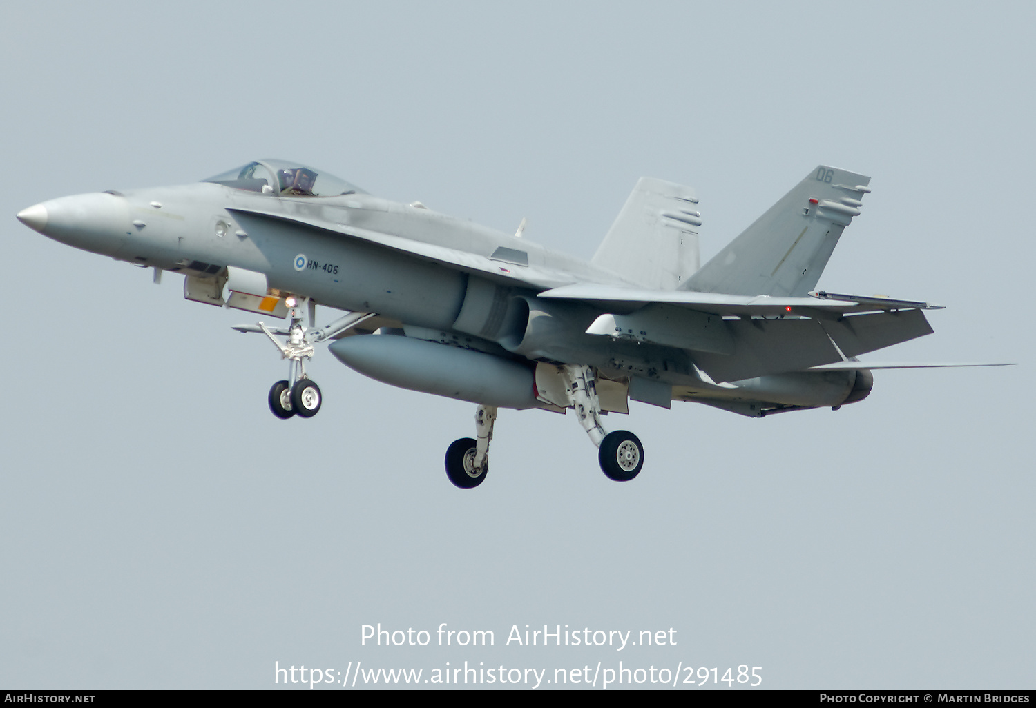 Aircraft Photo of HN-406 | McDonnell Douglas F/A-18C Hornet | Finland - Air Force | AirHistory.net #291485