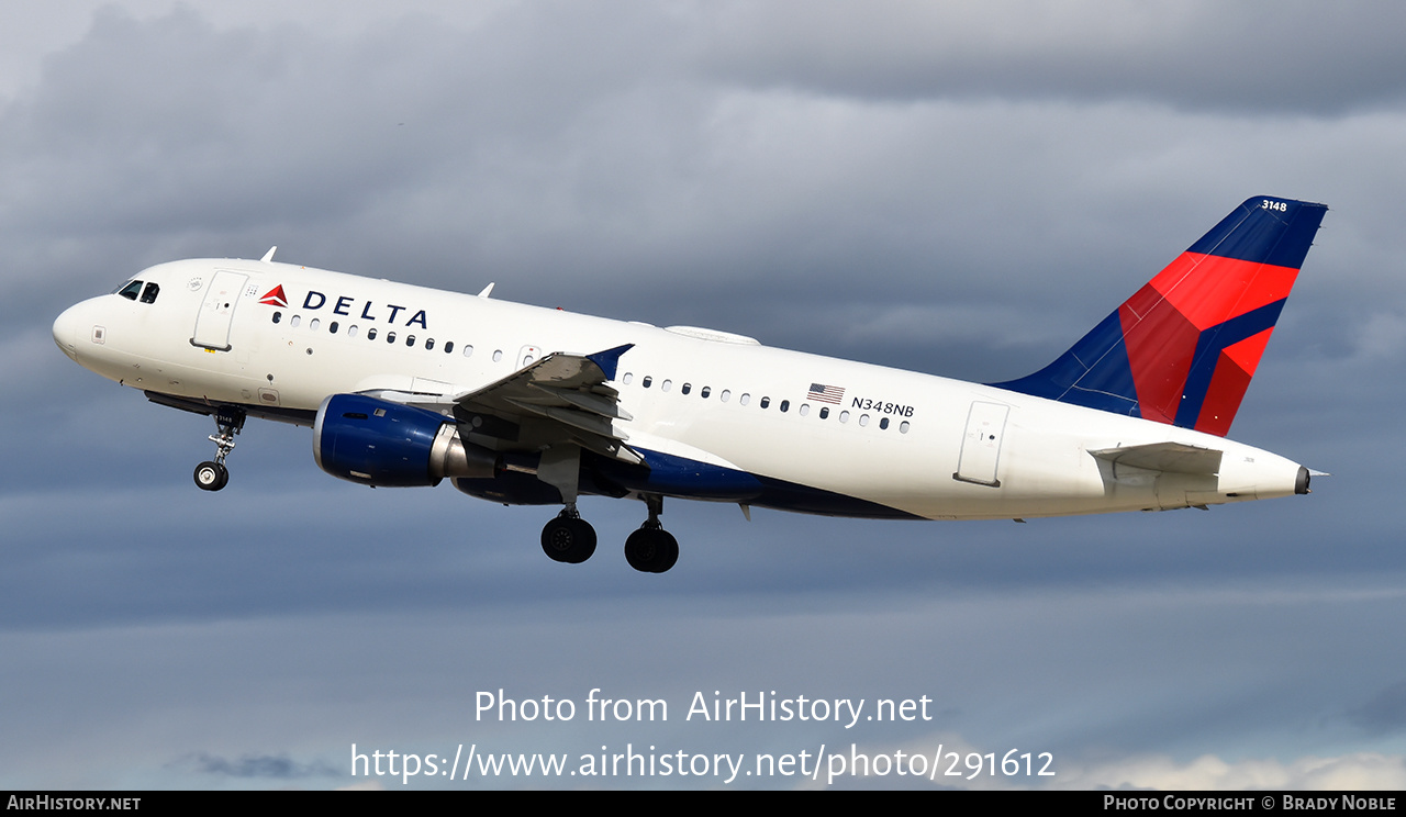 Aircraft Photo of N348NB | Airbus A319-114 | Delta Air Lines | AirHistory.net #291612