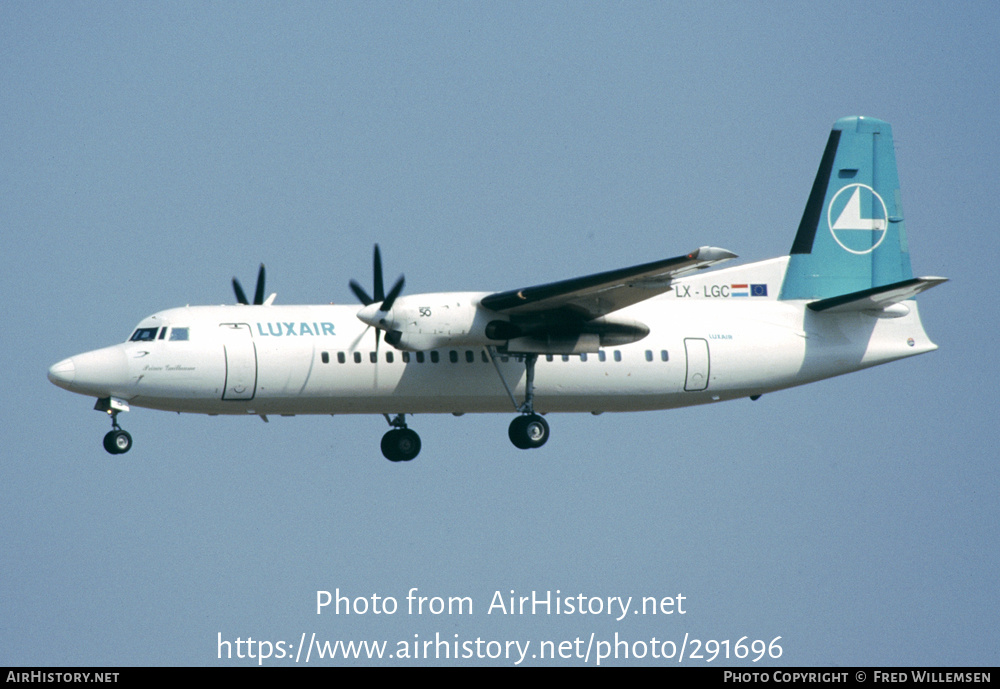 Aircraft Photo of LX-LGC | Fokker 50 | Luxair | AirHistory.net #291696