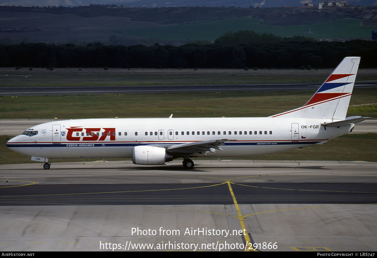 Aircraft Photo of OK-FGR | Boeing 737-45S | ČSA - Czech Airlines | AirHistory.net #291866