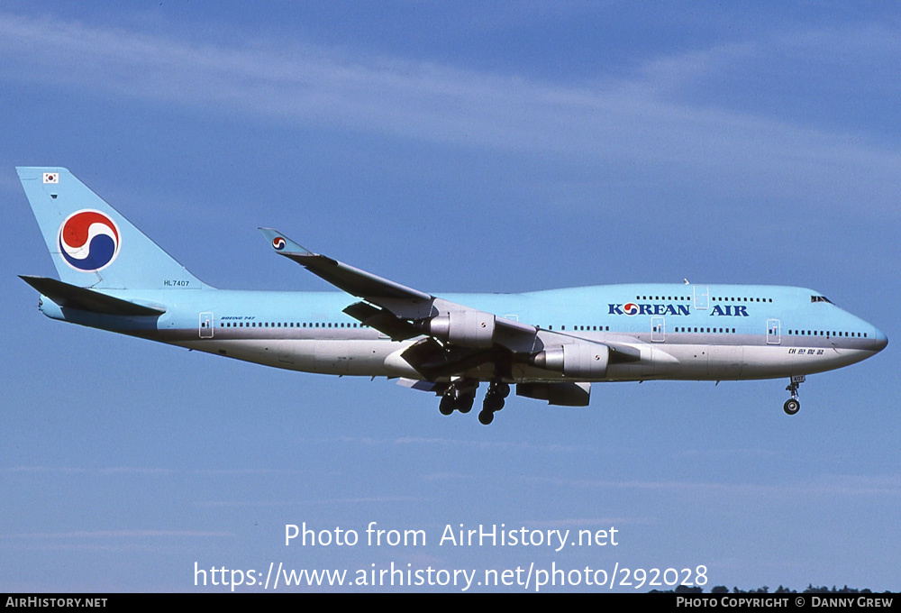 Aircraft Photo of HL7407 | Boeing 747-4B5 | Korean Air | AirHistory.net #292028