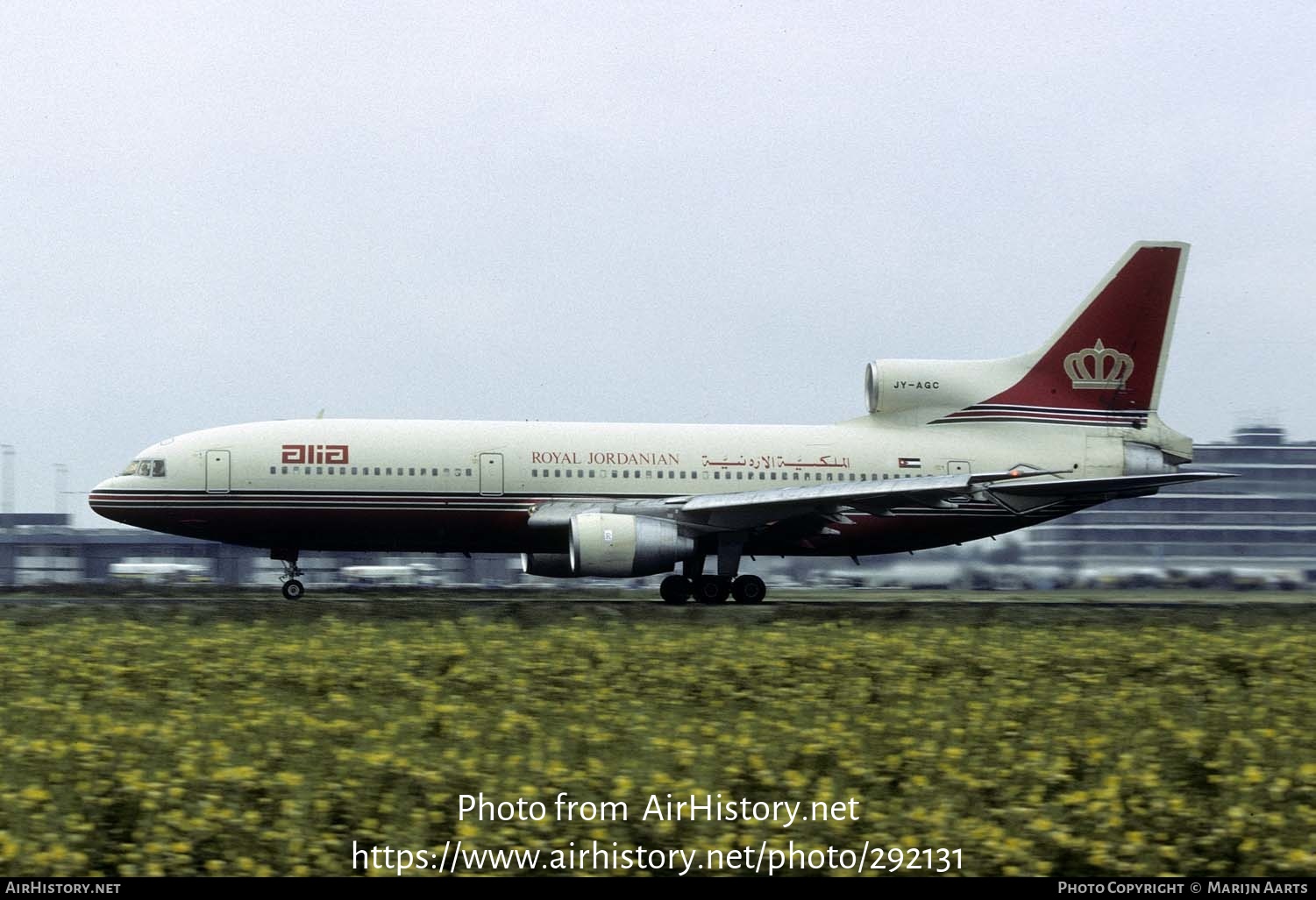 Aircraft Photo of JY-AGC | Lockheed L-1011-385-3 TriStar 500 | Alia - The Royal Jordanian Airline | AirHistory.net #292131