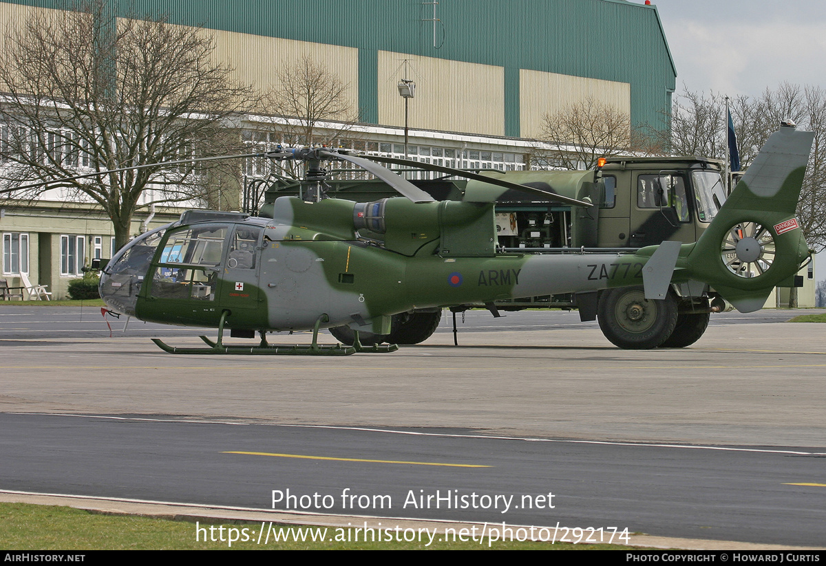 Aircraft Photo of ZA772 | Aerospatiale SA-341B Gazelle AH1 | UK - Army | AirHistory.net #292174