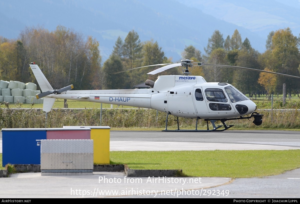 Aircraft Photo of D-HAUP | Aerospatiale AS-350B-2 Ecureuil | Meravo Helicopters | AirHistory.net #292349