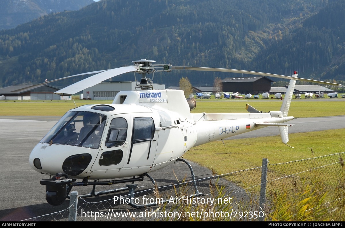 Aircraft Photo of D-HAUP | Aerospatiale AS-350B-2 Ecureuil | Meravo Helicopters | AirHistory.net #292350