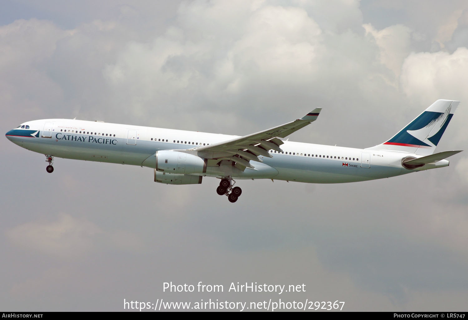 Aircraft Photo of B-HLA | Airbus A330-342 | Cathay Pacific Airways | AirHistory.net #292367