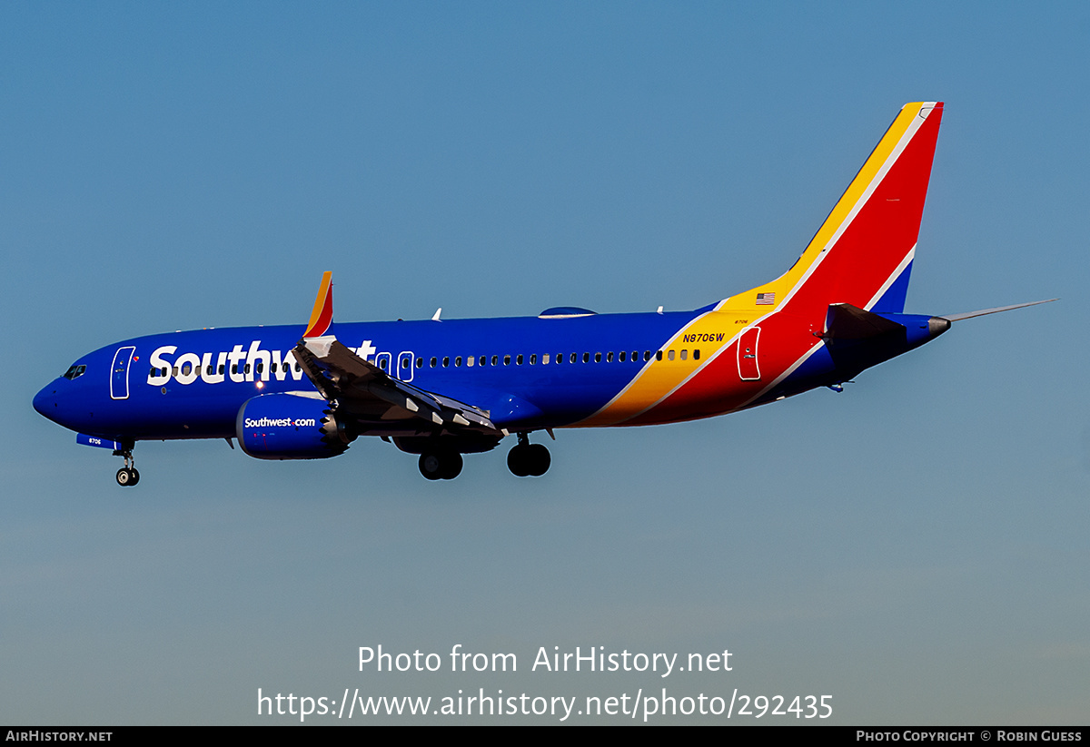 Aircraft Photo of N8706W | Boeing 737-8 Max 8 | Southwest Airlines | AirHistory.net #292435