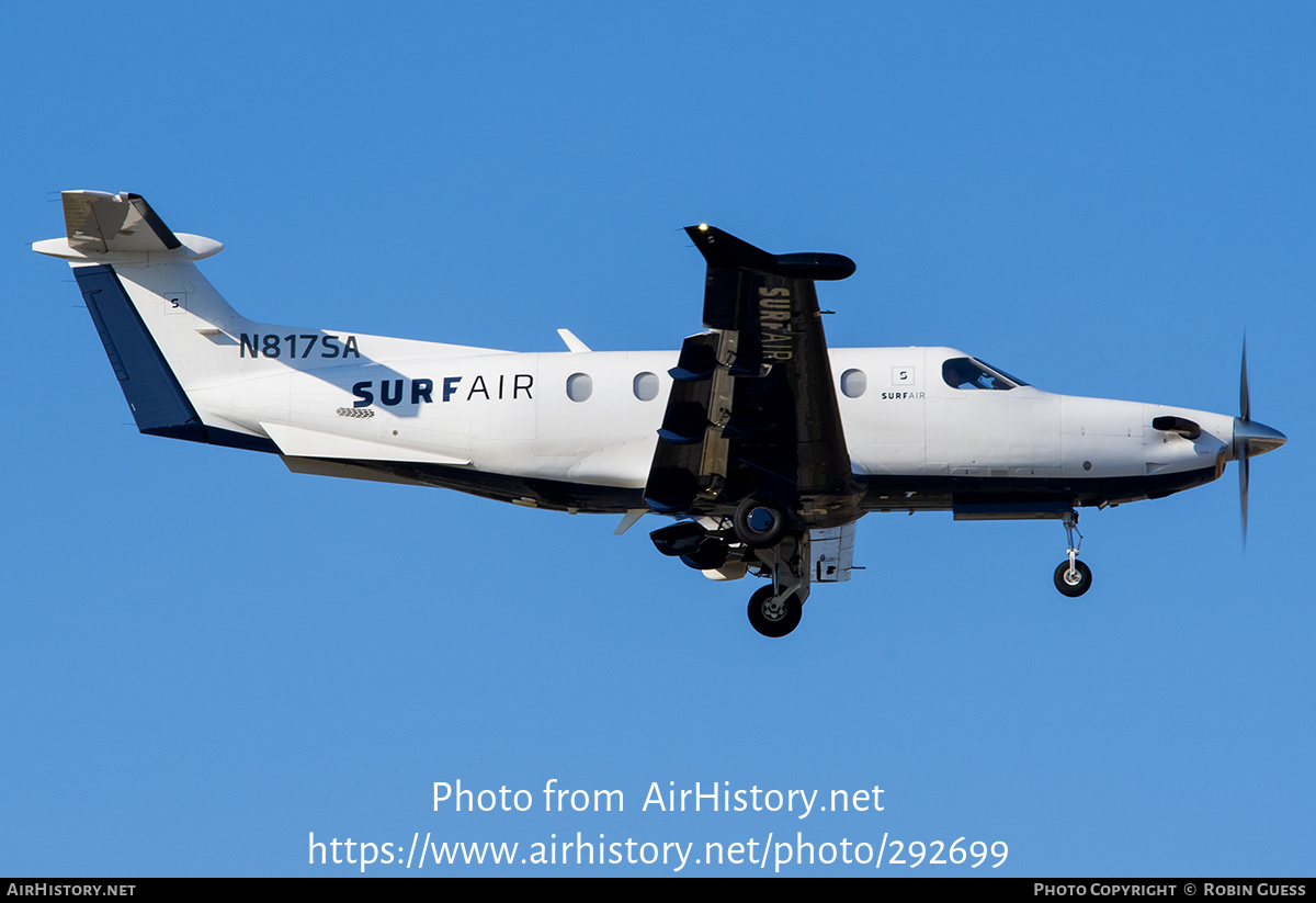 Aircraft Photo of N817SA | Pilatus PC-12NG (PC-12/47E) | Surf Air | AirHistory.net #292699