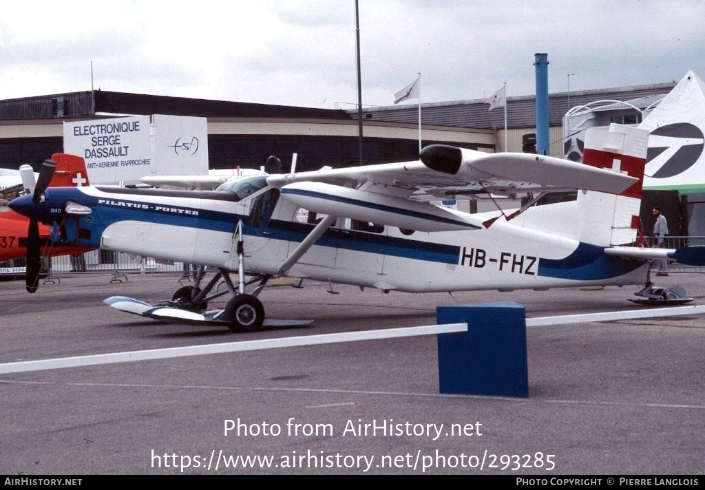 Aircraft Photo of HB-FHZ | Pilatus PC-6/B2-H4 Turbo Porter | AirHistory.net #293285