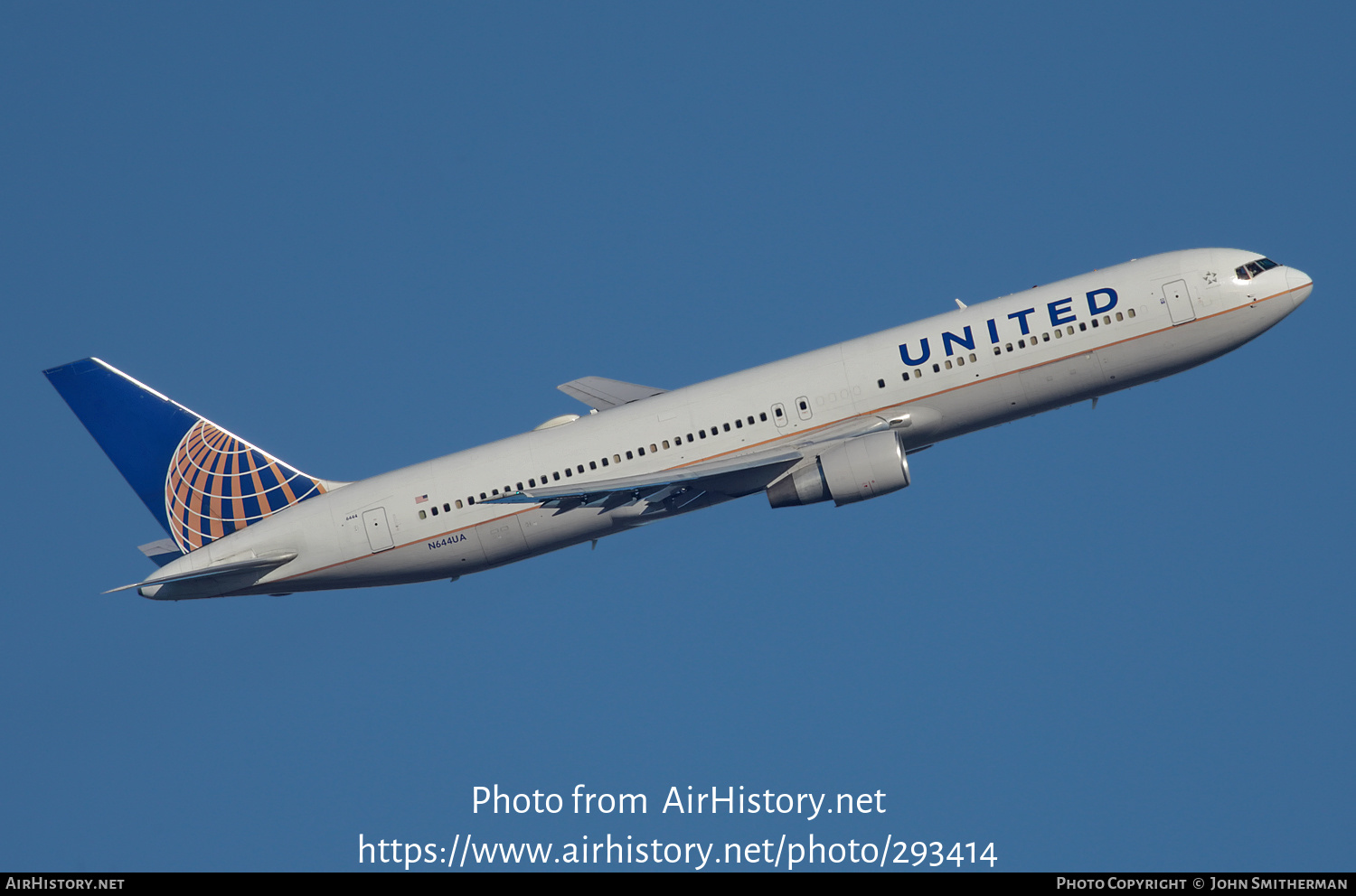 Aircraft Photo of N644UA | Boeing 767-322/ER | United Airlines | AirHistory.net #293414