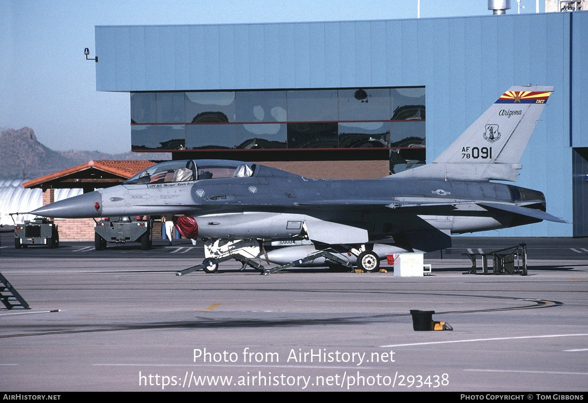 Aircraft Photo of 78-0091 / AF78-091 | General Dynamics F-16B Fighting Falcon | USA - Air Force | AirHistory.net #293438