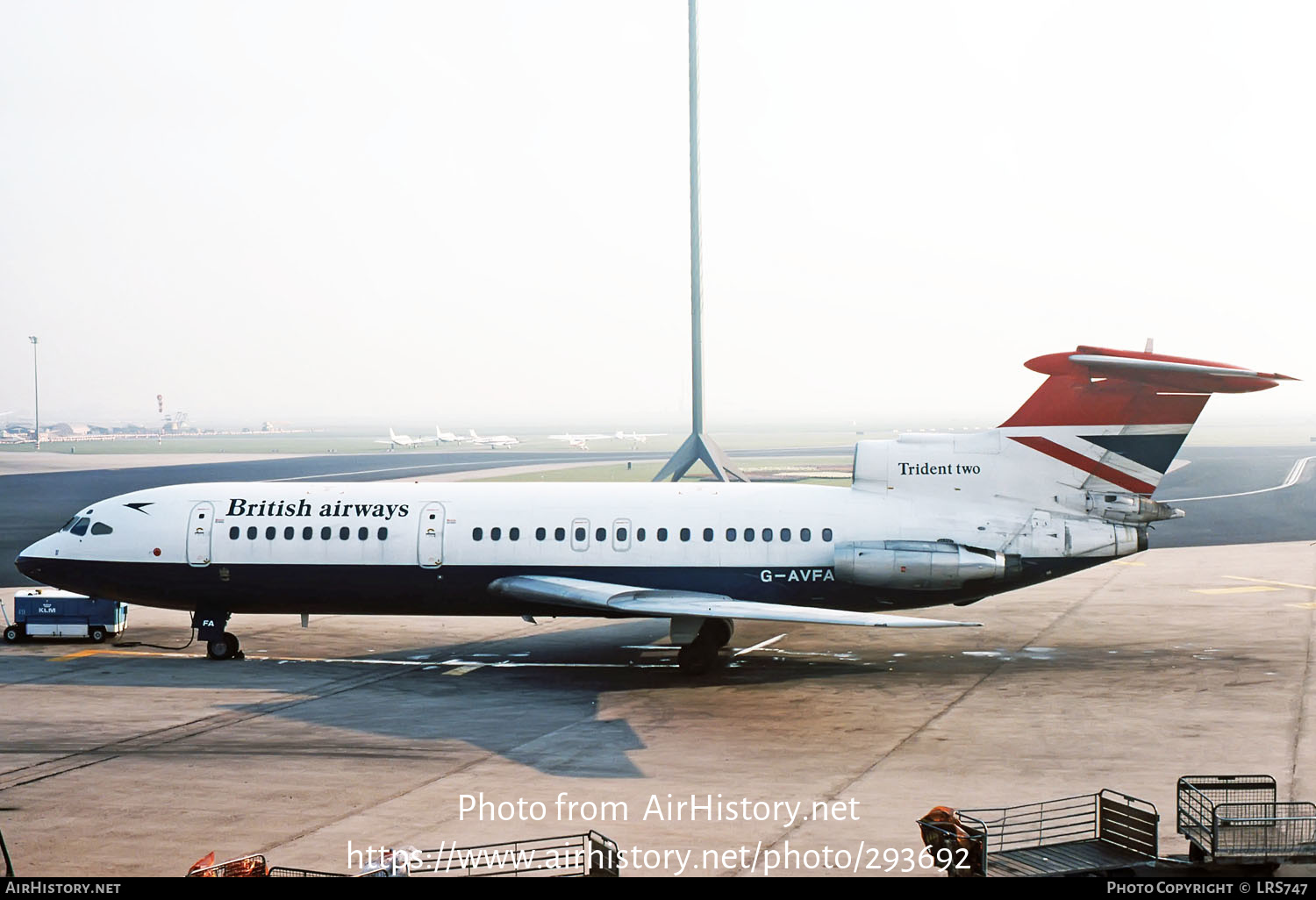 Aircraft Photo of G-AVFA | Hawker Siddeley HS-121 Trident 2E | British Airways | AirHistory.net #293692