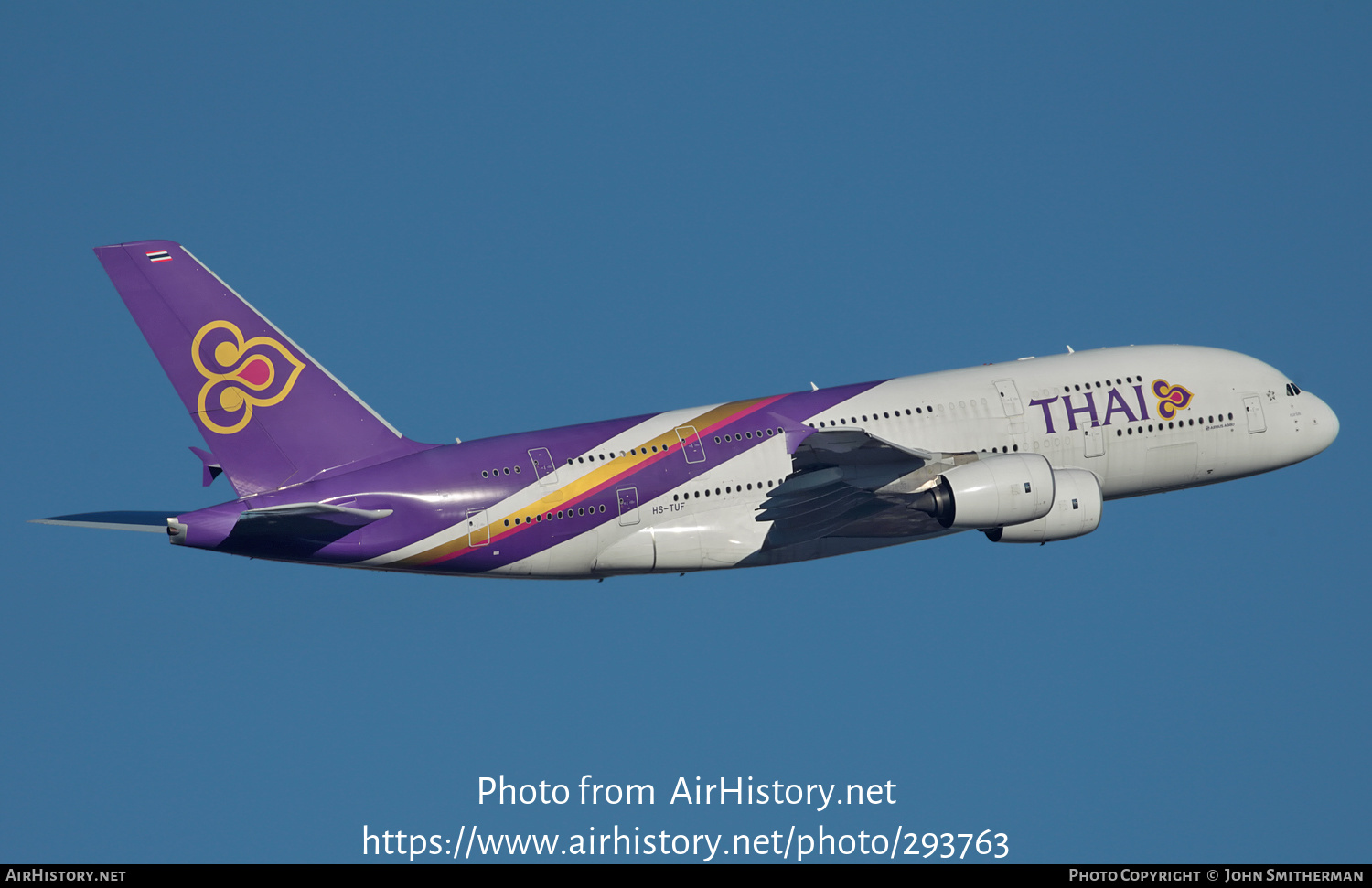 Aircraft Photo of HS-TUF | Airbus A380-841 | Thai Airways International | AirHistory.net #293763